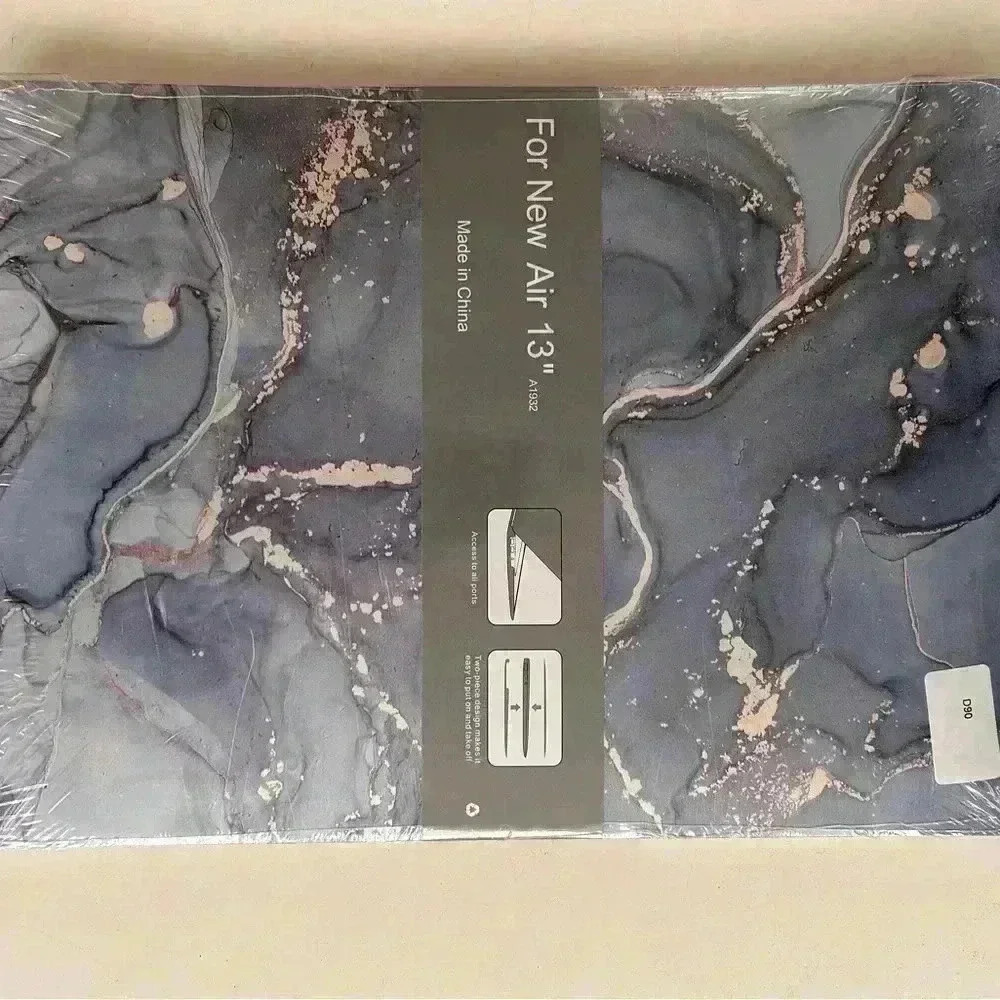 MacBook Air 13” Protective Cover in a Marbled Blue Design - Picture 7 of 7